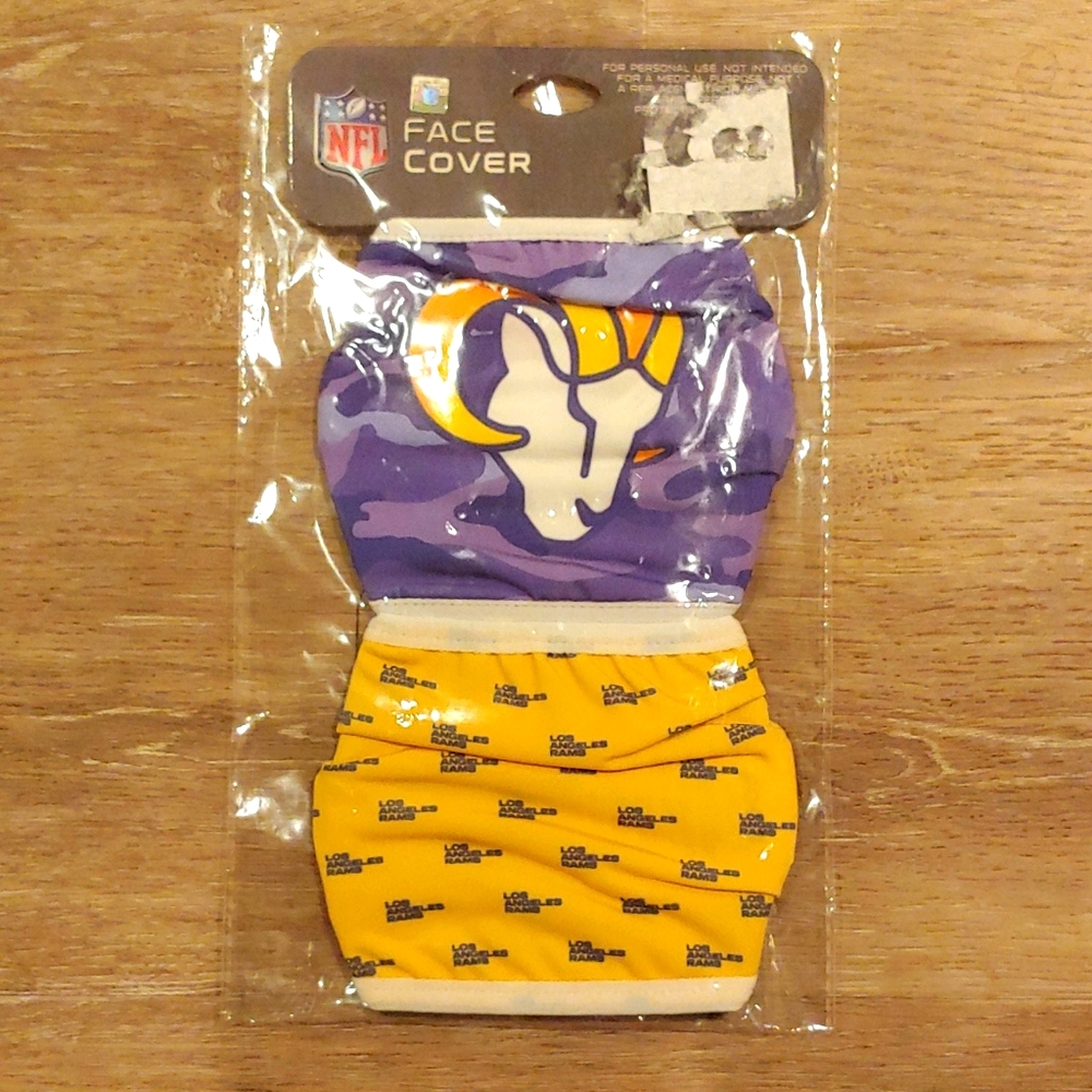 NFL Los Angeles Rams Face Cover Mask Filter Pocket
